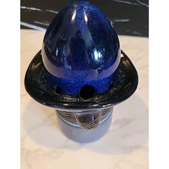 ELSI BOURELIUS Blue Woman In Hat Figure Bud Vase JIE Sweden Scandinavian 5.25" - Picture 5 of 7